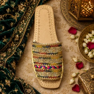 Leather Handmade Chappal (Multicolor)