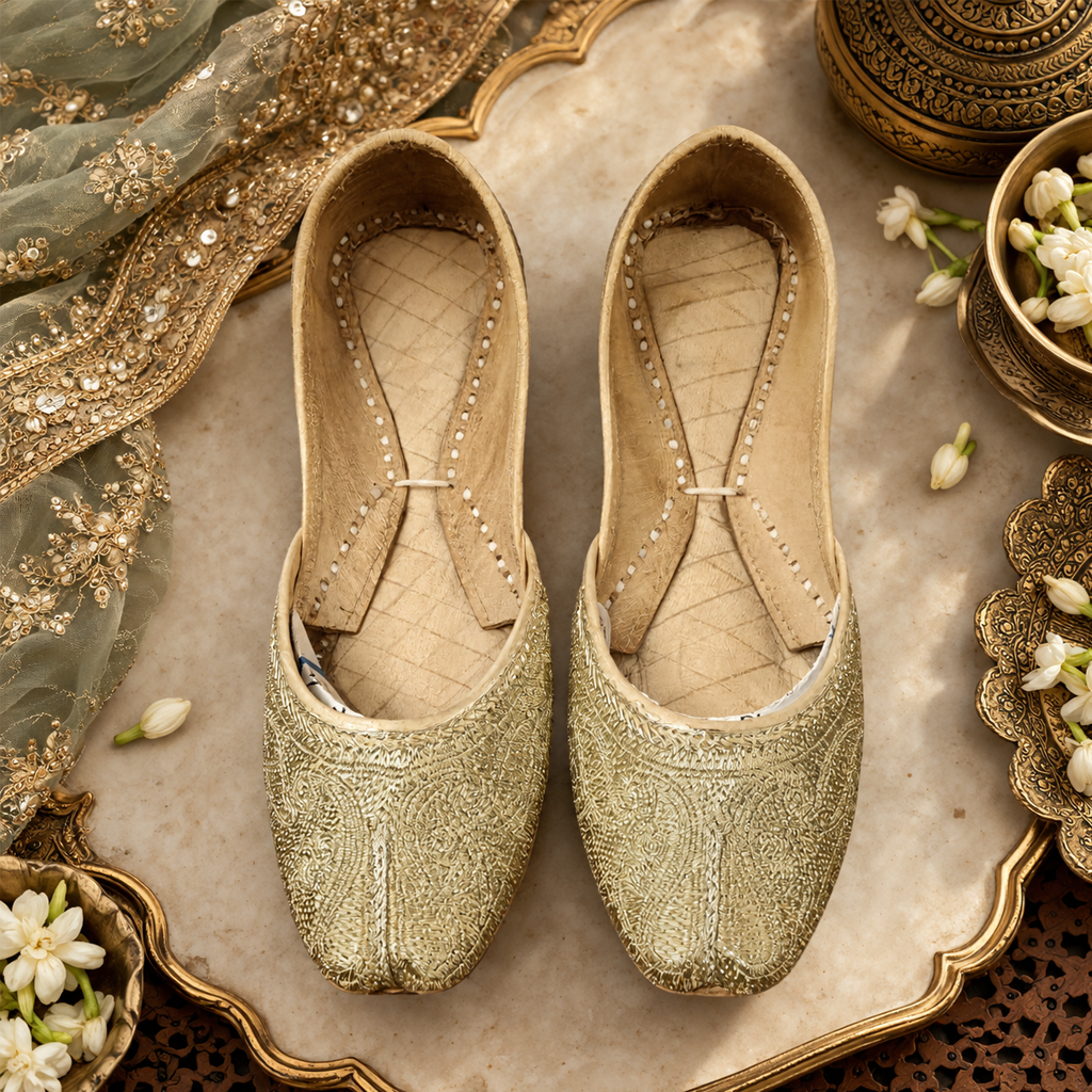 Handmade Zari Khussa (Golden)