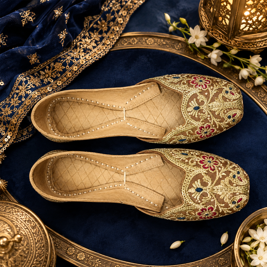 Handmade Zari Khussa (Multi color)