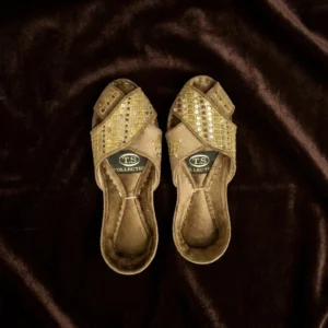 Leather Khussa (Golden)