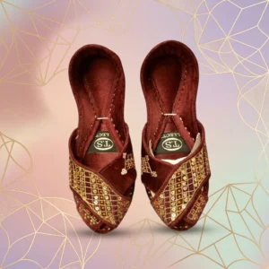Leather Khussa (Maroon)
